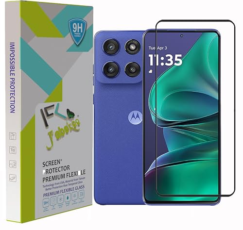 Image of Tempered Glass Screen Protector Compatible For Motorola Edge 60 Stylus 5G /Moto Edge 60 Stylus 5G Black Cellphone With Edge To Edge Coverage And Easy Installation Kit