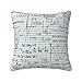 Housse De Coussin Mathématiques Classe 64, Taies d'oreiller Décoratives Coussin Canapé pour Canapé Maison Salon Chambre Décoration D'Intérieur, 45x45 cm