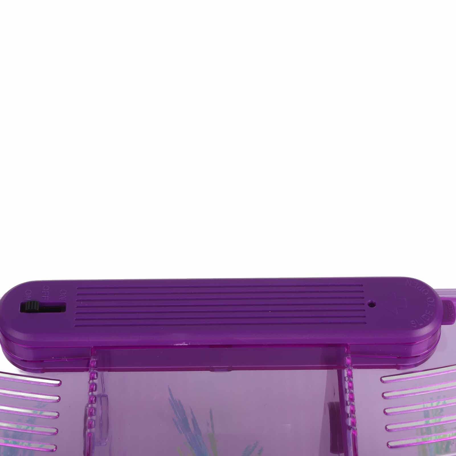 Wakects Mini Acquario Riproduzione 3 Sezioni Copertura Regolabile Sei LED