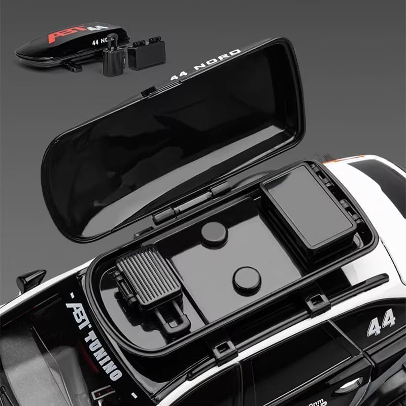 Image of Model 1:24 Audi RS6 Modified Model Alloy Metal Pull Back Die-cast Car Openable Doors with Sound and Light Vehicle Car Toy for Kids - Multicolor
