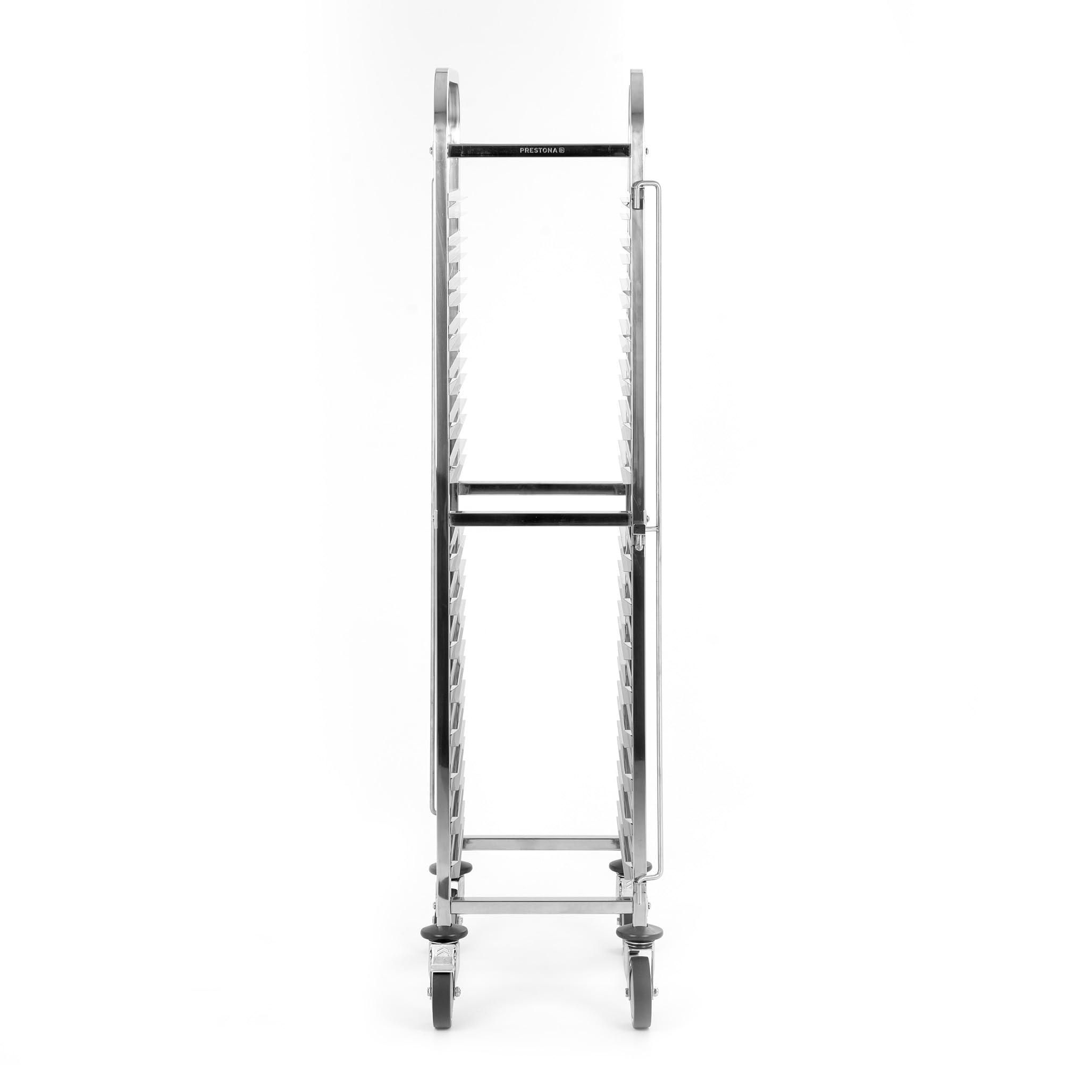 Technica Edelstahl Transportwagen für Geschirrkörbe mit Griff - Gastronormwagen 540×600×880 mm - Wagen mit Rollen - Tablettwagen - Regalwagen - Einschübe Gastro - Rollbehälter - Servier Trolley