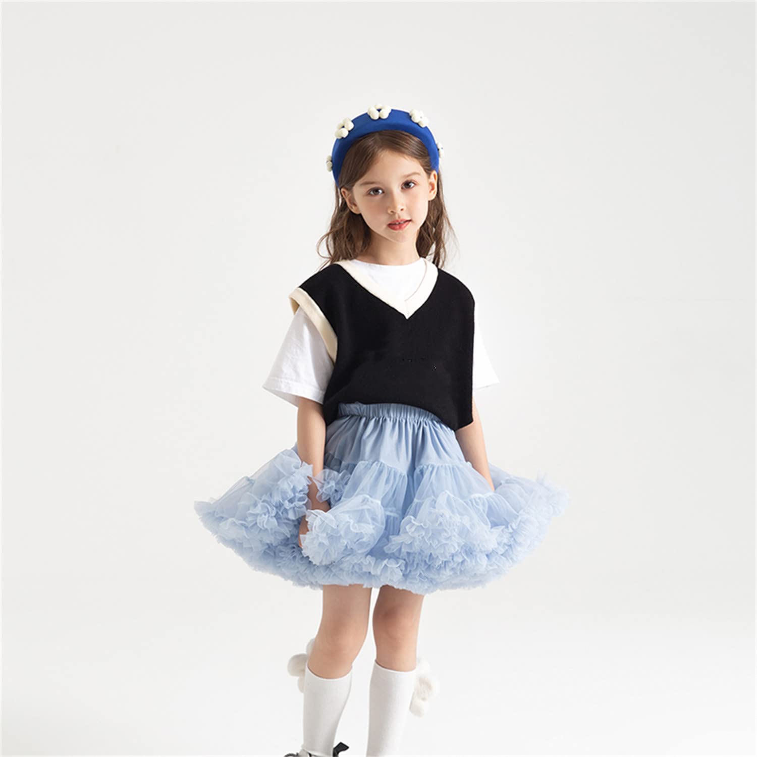 Infant Baby Girl'S Fluffy Tutu Skirt Toddler Tulle Birthday Party Tiered Princess Tutu Pettiskirt