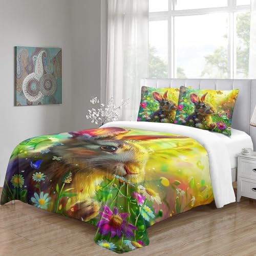 Parure de lit hérisson housse de couette 135x200 microfibre 3D - 6