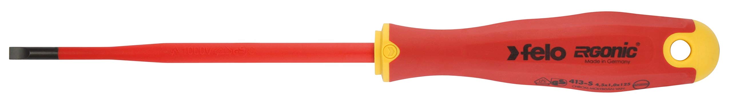 Felo ERGONIC ESlim VDE outillage isolé tournevis plat électricien 3,5x0,8
