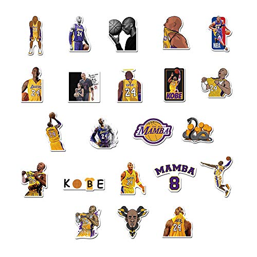 50 PCS Basketball Star Kobe Stickers Durable Small Decal Trendy Vinyl Stickers for Laptop,Water Bottles, Suitcase, Car or Any Flat Surface - Thumbnail 4