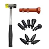 10Pcs Dent Repair Tool Kits inclued Rubber Hammer and 9 Pcs Heads Tap Down Tools, Paintless Dent Removal Tools Kits for Auto Body DIY Dent Fix