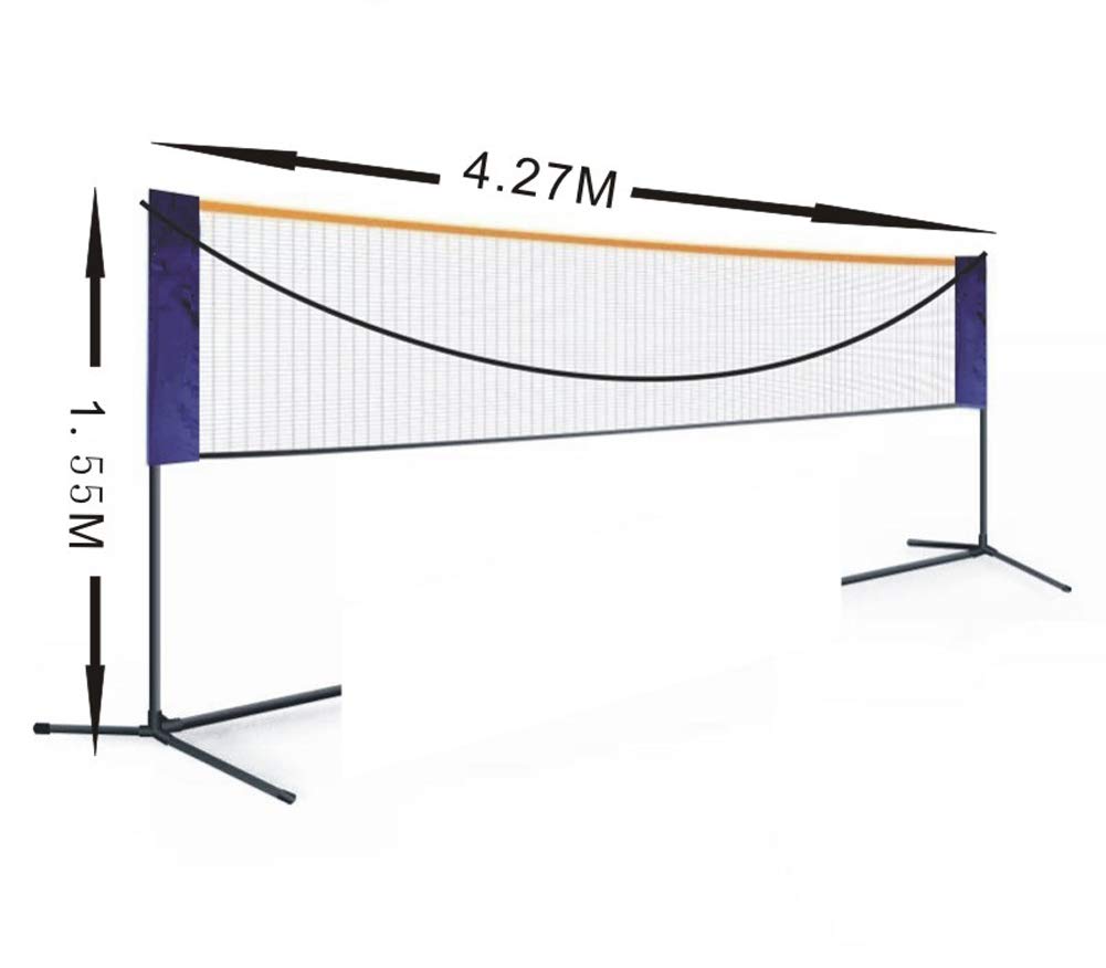APOE Rete da Badminton Portatile, Rete Pallavolo da Giardino, Rete da Volano e Tennis Portatile con Supporto Regolabile in Altezza e Sacca Per Trasporto, 3.1m/4.2m/5.1m