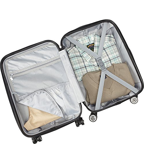 Bugatti 3 Piece Hard Luggage Set, Black, One Size2