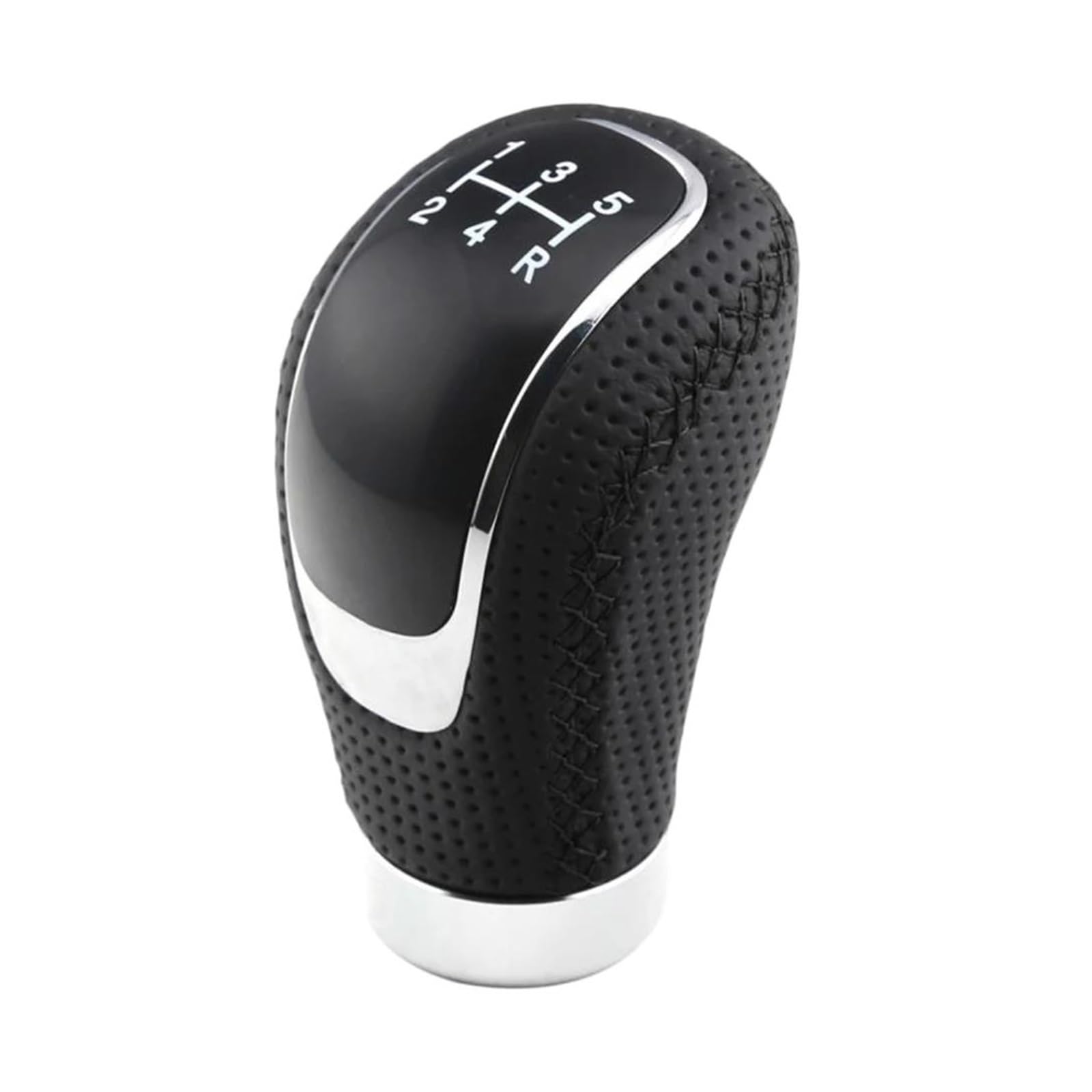 Prfgsgvbv One Color Gear Knob 1Pcs For Automatic Manual Cars 5 Speed Car Gear Shift Knob Shifter Stitching Gear Lever Handle(Black)