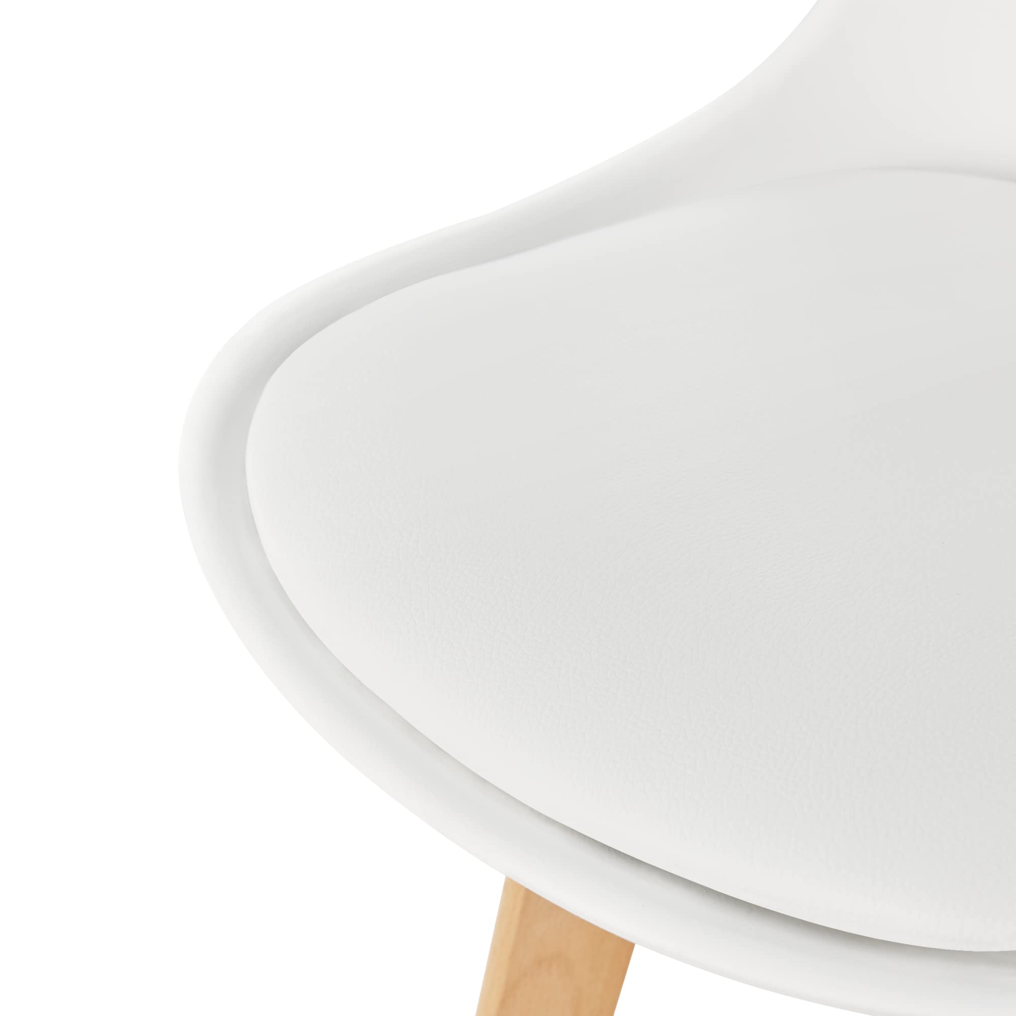 [en.casa] Set di 2 Sedie per Cameretta 2 Sedie per Bambini Altezza Seduta Imbottita 32 cm Mobili a Misura di Bimbi Sgabelli - Bianco