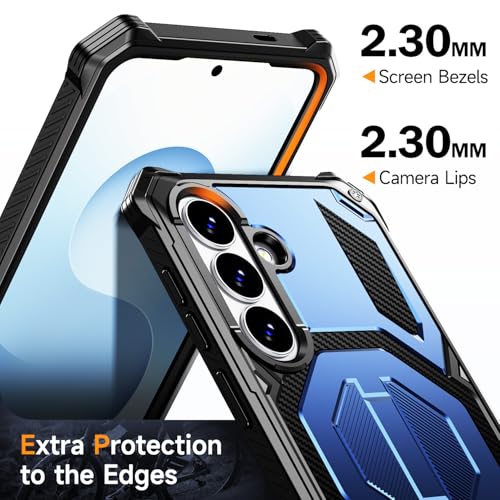 Image of S26+ Case Magnetic for Samsung Galaxy S26 Plus Phone: 6.7 Inch,with Screen Protector,[Compatible with MagSafe] Military Grade Drop Proof Protection Magnetic Case for 26+ Plus - Blue
