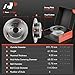 A-Premium 11.48 inch(291.6 mm) Rear Solid Disc Brake Rotors + Ceramic Pads Kit Compatible with Select Nissan Models - Altima 2002-2023, Juke 2011-2017, Maxima 2004-2008, Sentra 2007-2019, 6-PC Set
