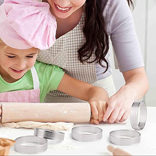 Anillos de tarta perforados en acero inoxidable para horneado homogéneo, pack de 24 7