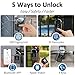 Foxlock Combination Gym Locker Padlock - Smart Fingerprint Padlock with Code, Biometric Combo Lock with Key Bluetooth APP, Waterproof for Storage Unit Outdoor Fence Gate Shed Gym School Locker