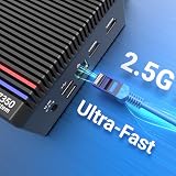 MINIX Fanless Mini PC Windows 11 Pro, Intel i3-N350, NEO Z350-0dB 16GB DDR4 512GB M.2 PCIe Gen3 x 4 SSD Micro Desktop Computer, 4K Dual Display/2.5G LAN, for Business Home Office Multi-Tasking