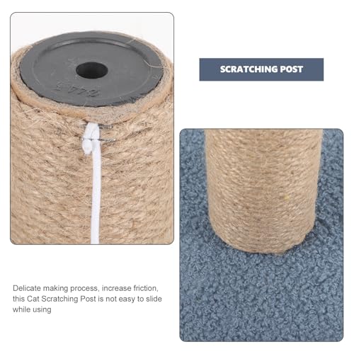 Rascador torre para gatos pequeño color celeste miniatura 3