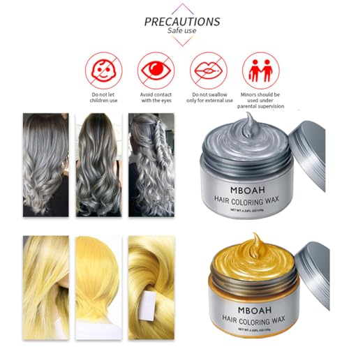 Cera de color temporal para cabello gris 120g miniatura 4