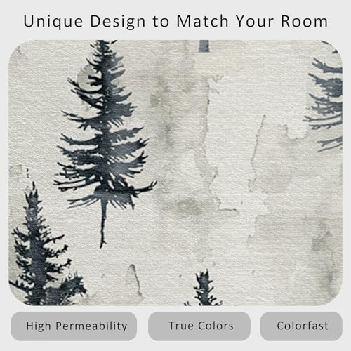 Tapis forêt de pins pour descente de lit et chambre à coucher - 5