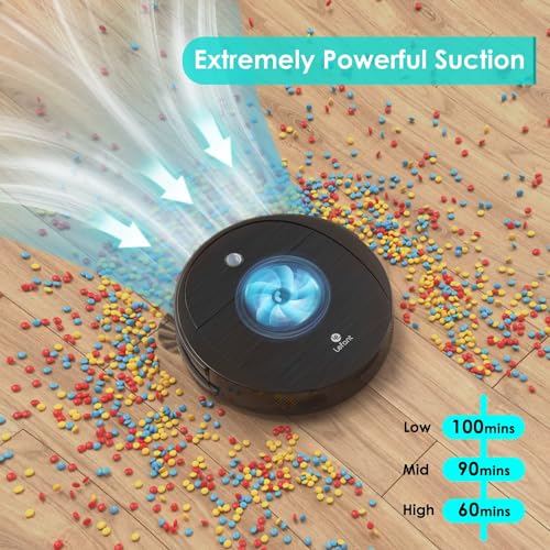 Image of Lefant Robot Vacuum and Mop, 2200Pa Suction, Small Body Design, WiFi /App /Alexa Control, Automatic Self-Charging Vacuum Robot, Ideal for Pet Hair /Hard Floor /Low Pile Carpet, M213