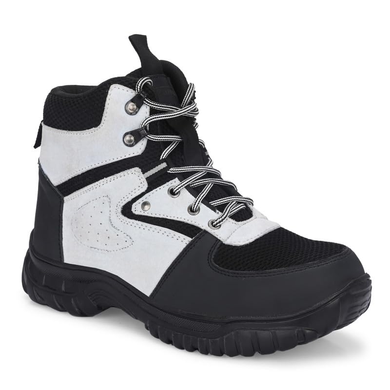 Ozarro Grey Genuine Leather Steel Toe Safety Shoe S4446 (B0DDKJG8VS) Amazon Price History, Amazon Price Tracker