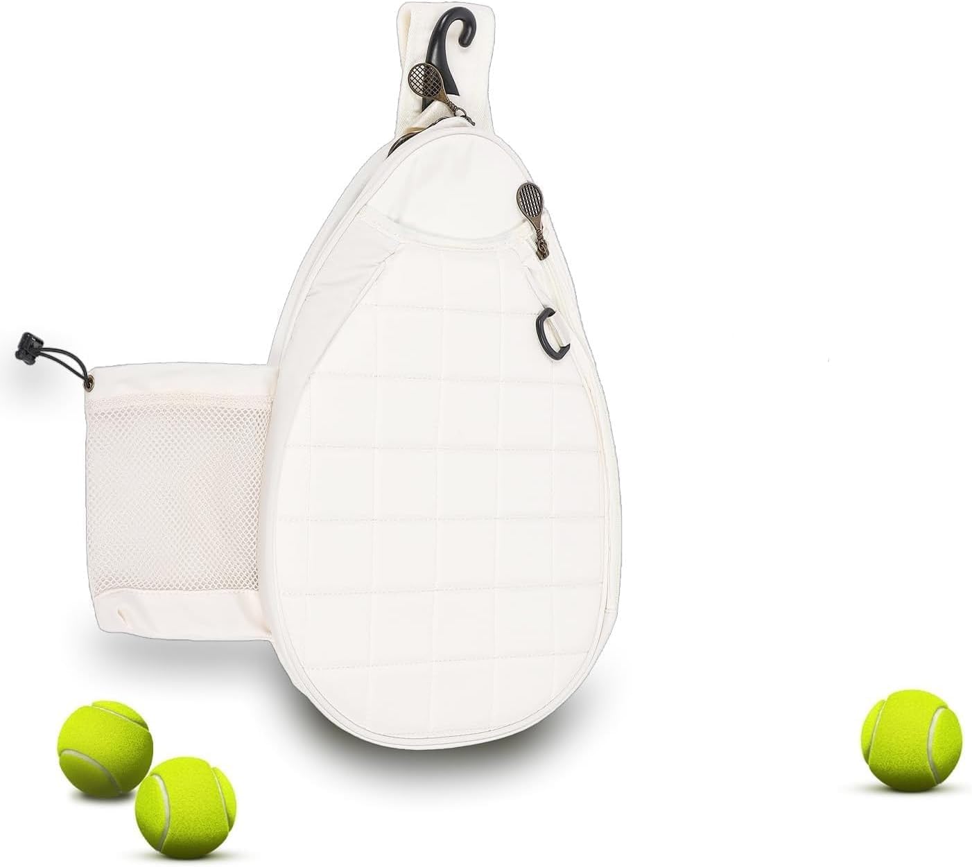 Borsa da Tennis Zaino Leggero Borsa a Tracolla Imbottitura in Schiuma Paddle per Pickleball Separazione da Asciutto e Bagnato