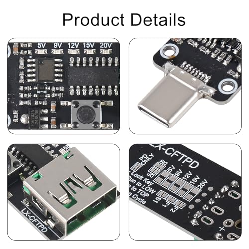 Image of 4pcs USB-C PD QC DC 5V 9V 12V 15V 20V Adjustable Voltage Power Trigger Module 5A Type-C Male USB Port Input (Type-C Male - USB)