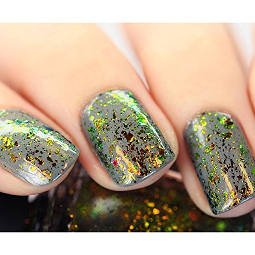 Image of ILNP Brilliance - Pale Gold, Pinkish Bronze, Light Green Ultra Chrome Color Shifting Flakie Nail Polish