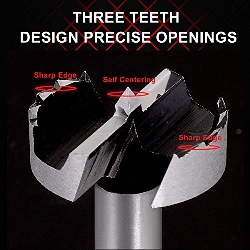 Comoware Forstner Bit Set - 16 Pcs Forstner Drill Bits Set For Wood, Auger Opener Round Shank Drilling Cutting Tool For Woodworking #TOP2