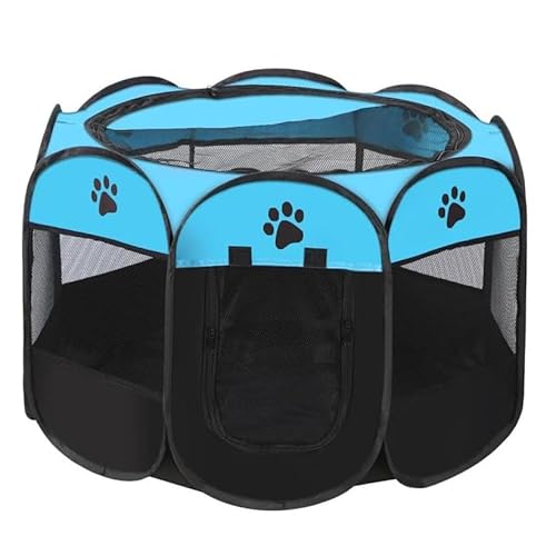 �y�b�g�T�[�N�� �܂��݃T�[�N���e���g ���p�` ���b�V�� �y�b�g�n�E�X �ʋC�� �h�� �����^�т₷�� �y�b�g�e���g �q���v���C�y�� �L�̕��؎� �|�[�^�u�� ��/�L�p�P�[�W �������O �A�E�g�h�A �C���h�A(Blue,Large)