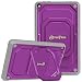 Fintie Shockproof Case for All-New Amazon Fire HD 8 Tablet (7th Gen 2017) - [Tuatara Magic Ring] [360 Rotating] Multi-Functional Grip Stand Protective Carry Cover w/ Built-in Screen Protector, Purple