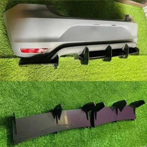 Image of Body Styling-Body Kit Rear /Front 3PC 4PC Splitters & Spoilers Various Type of Fin Diffusers and 2PC Big Small Sides ABS Mirror Covers & Wheel Arches Car Accessories (Polo 5 FIN Diffuser)