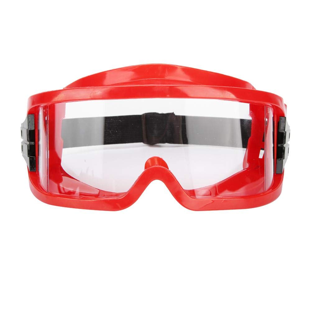 Casque de sécurité, Casques de sécurité de Sauvetage Professionnels, Casque de Protection Anti-Incendie pour Pompier avec Lampe Frontale et Lunettes de Protection (Rouge)