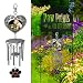 BANBERRY DESIGNS Pet Memorial Wind Chimes - Black Wrought Iron Garden Stake and Windchime - Paw Prints on My Heart - Dog Memorial Gift - Cat Memorial Gift - Pet Sympathy Gifts