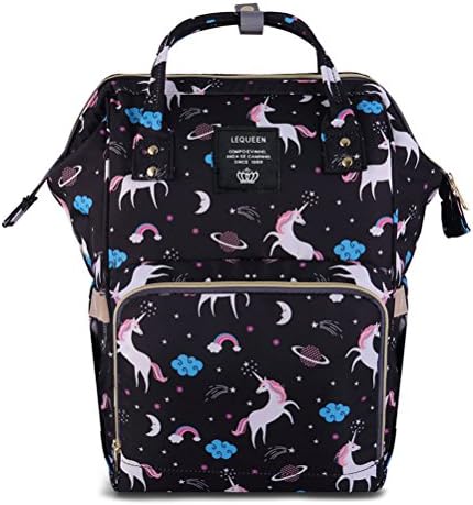 FEWOFJ Unicorn Diaper Bag Backpack, Women Waterproof Travel Nappy Bag for Baby Care