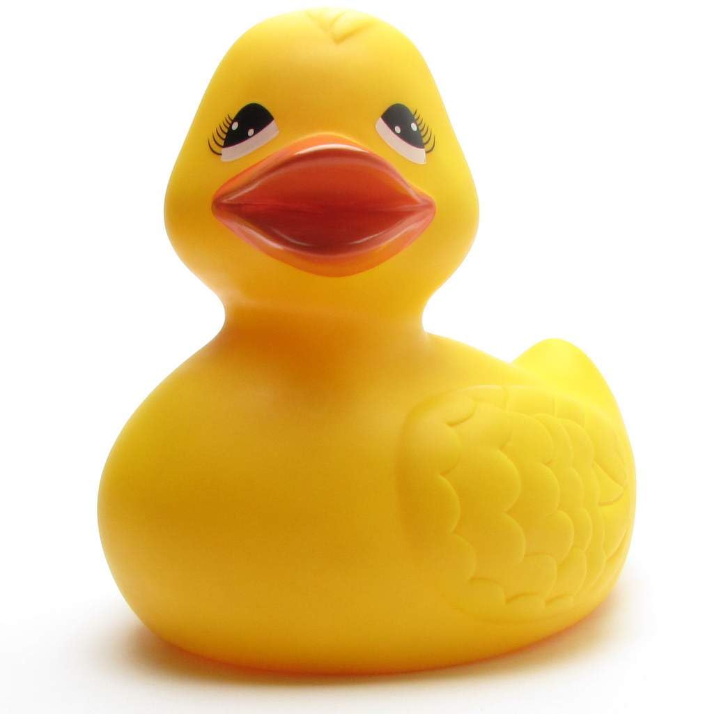 Duckshop I Patito de baño XXL Maja – Amarillo I Patito chirriante I Regalo para niños I Presente coleccionista