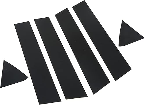 Miniatura 6 de EVGATSAUTO Adhesivo para poste de pilar, 6 piezas de accesorios de policarbonato negro brillante para ventana y puerta de automóvil, repuesto para