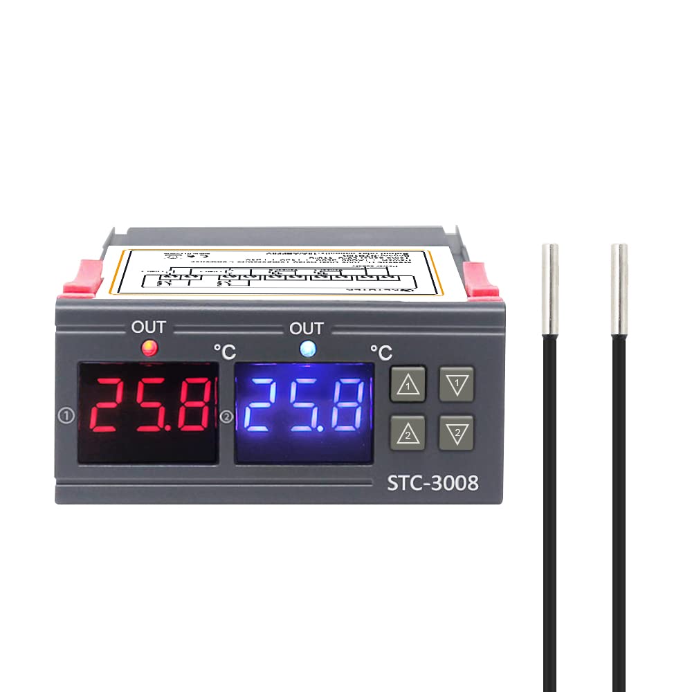 KETOTEK Contrôleur de Température et Humidité Numérique Thermostat 220V