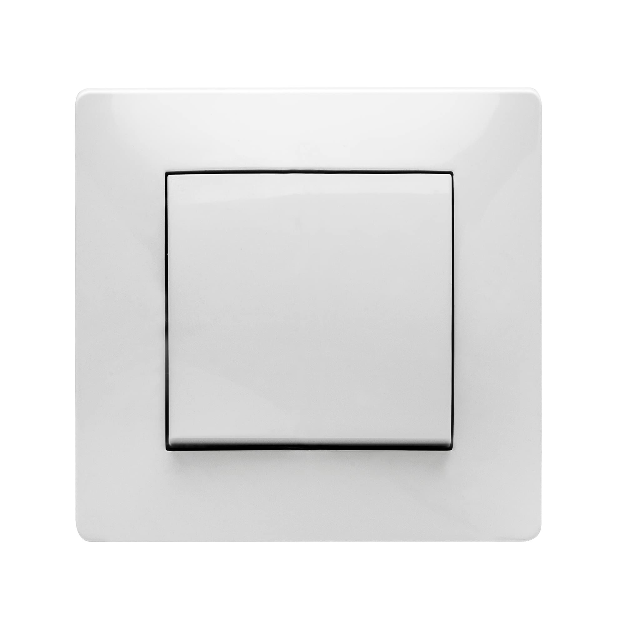 Famatel EM09120 Switch | Recessed switch | Habitat 15 Series Fits perfectly | Completely halogen-free product | 10A | 250V | White, 8.5x8.5x5 cm