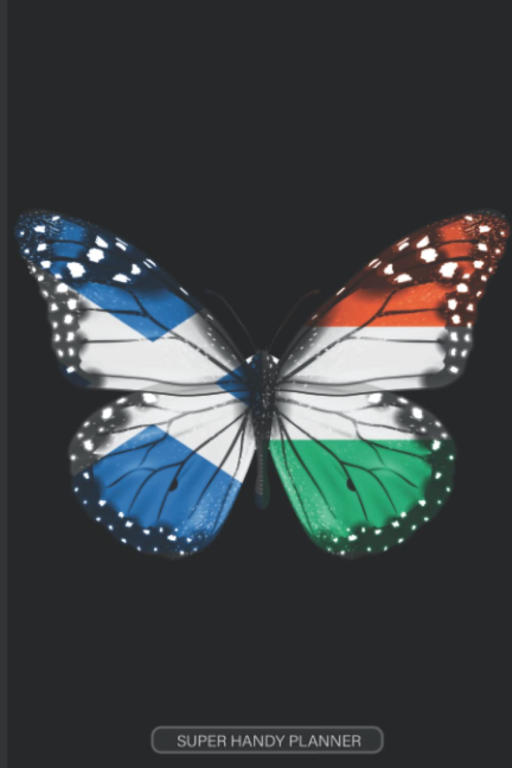 Planner: Scottish Hungarian Flag Combined Butterfly Flags Of Scotland Hungary