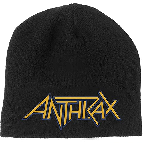 Anthrax Bonnet Logo bonnet en maille tricotée noire pour adulte