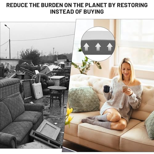 Image of Couch Cushion Support, Sofa Cushion Support for Sagging Couch Seat, Couch Replacement Insert, 24 inchx24 inchx2.4 inch, High Density Foam Furniture Seat Sagging Repair, Trapezoid 40D, Grey Set of 2