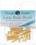 MILL HILL-Small Bugle Beads These small bugle beads are cut glass cane in a variety of colors and finishes a diameter of 2.5mm and length of 6mm Each package contains 135 beads Package dimensions : 2.25 inches (H) x 0.43 inches (L) x 1.75 inches (W)