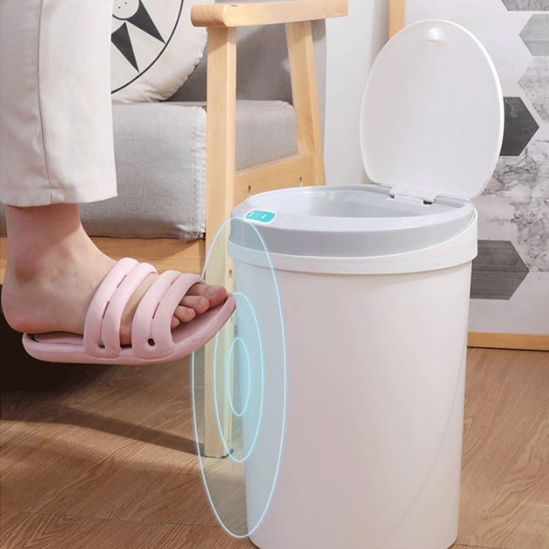Home PP Material Intelligent Induction Garbage Bin Bathroom Electric Kick Touch Storage