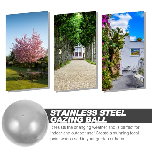 Boule demi-sphère inox décoration jardin extérieure résistante intempéries