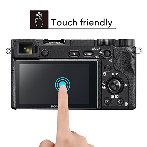 Qibox Glass Screen Protector Compatible With Sony Alpha A6600 A6100 A6400 A6000 A5000 A6300 Nex-7 Nex-3N Nex-5 Nex-6L, 3-Pack Tempered Glass Anti-Scratch Ultra-Clear Cover(Not For A6500/A5100) #TOP3
