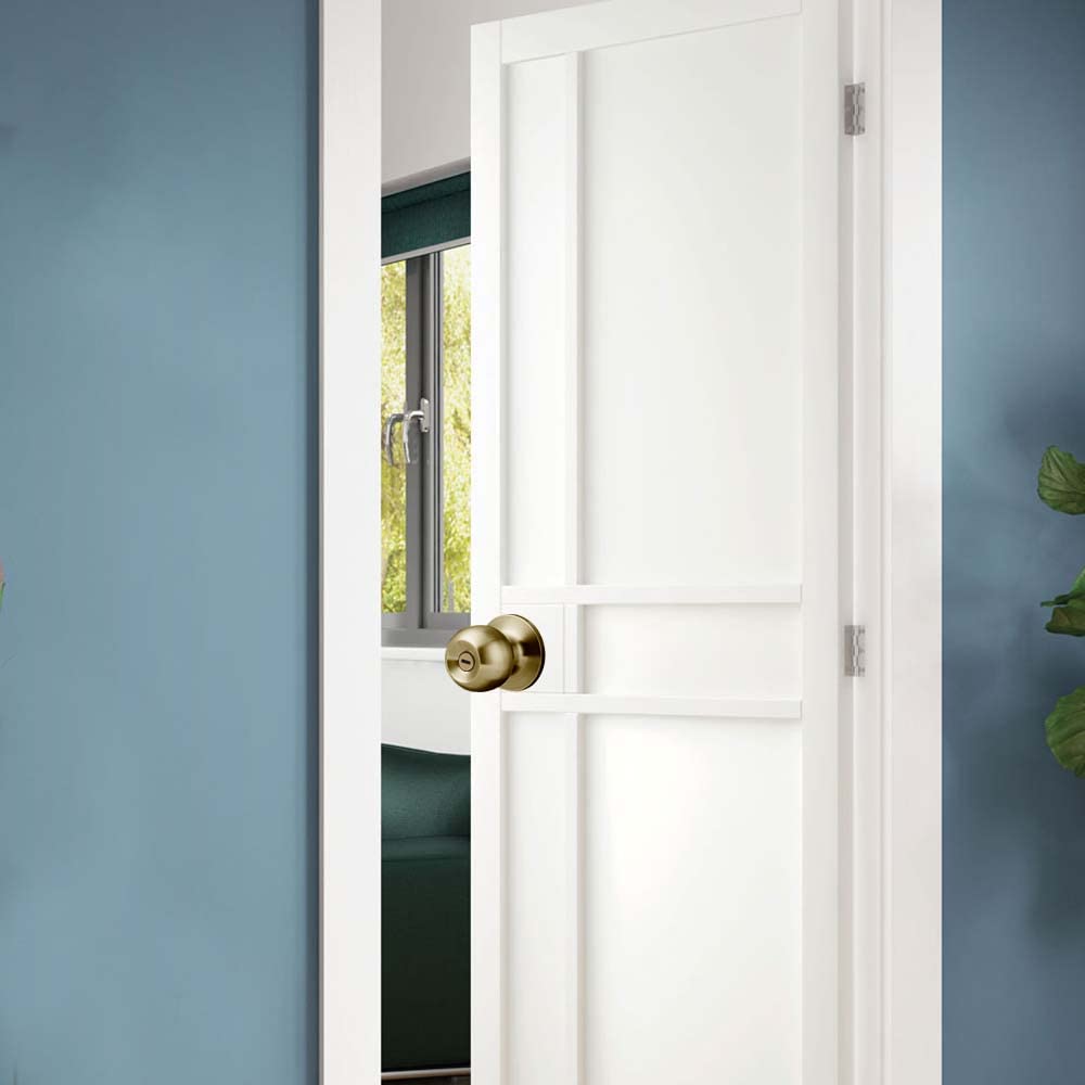 VOLO Main Door Knob with Key Lock – Entry Door Handle for Main Gate/Bedroom/Exterior Use, Secure Locking Handle (Black)