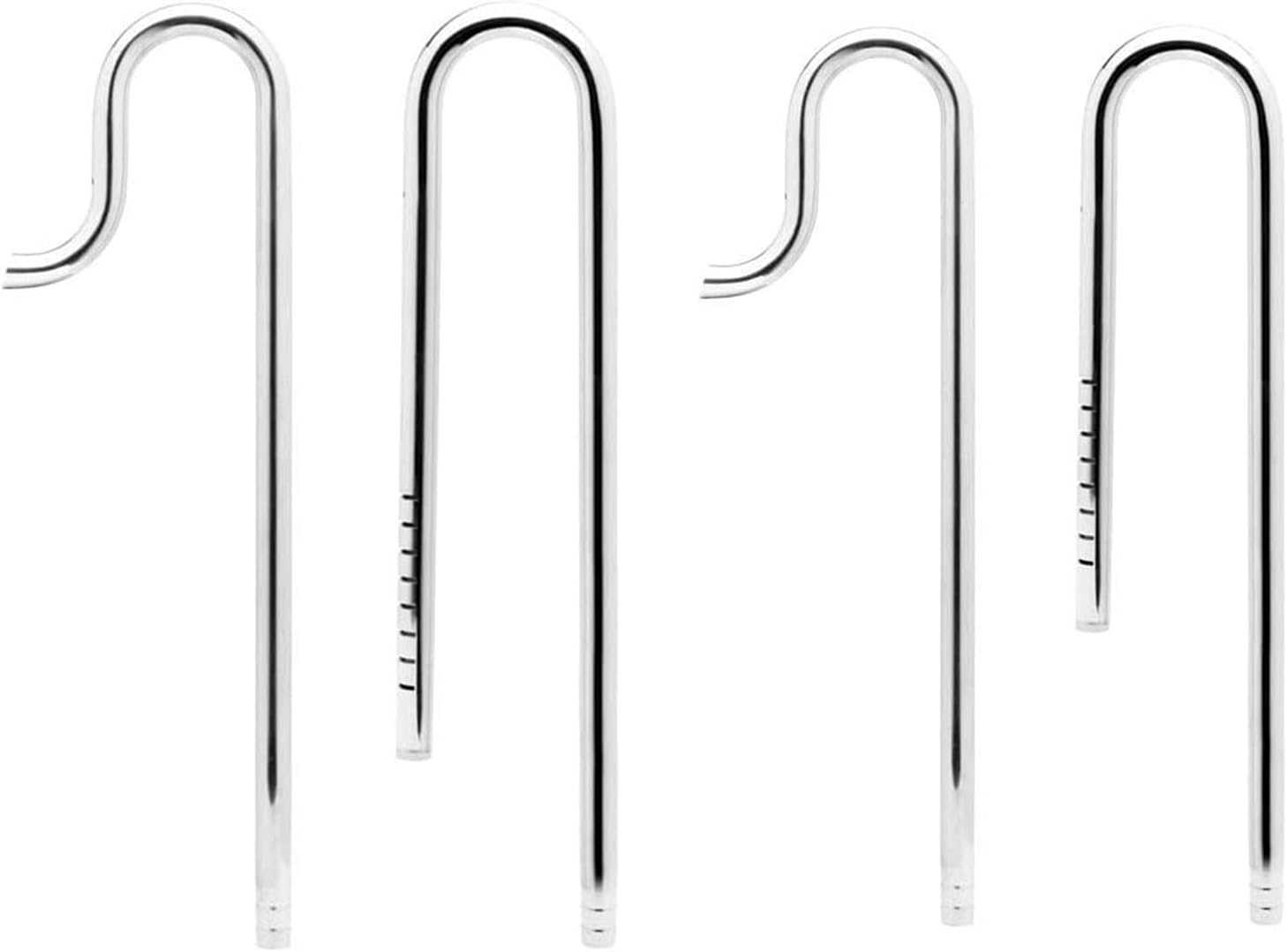 2pcs Stainless Steel Pipe Metal and Outflow for Aquarium Suction Cups Needed Install on for T