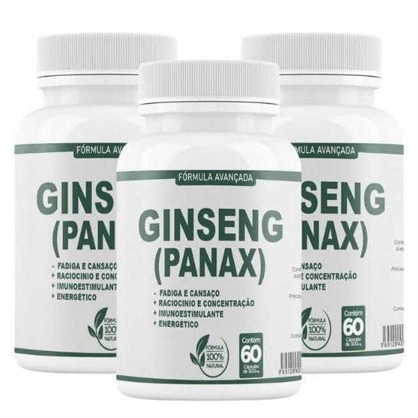 Ginsg P. 500mg 60 cáps - 3 Potes