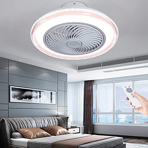 Lustre ventilateur de plafond avec éclairage LED de forme cercle télécommandé - 3