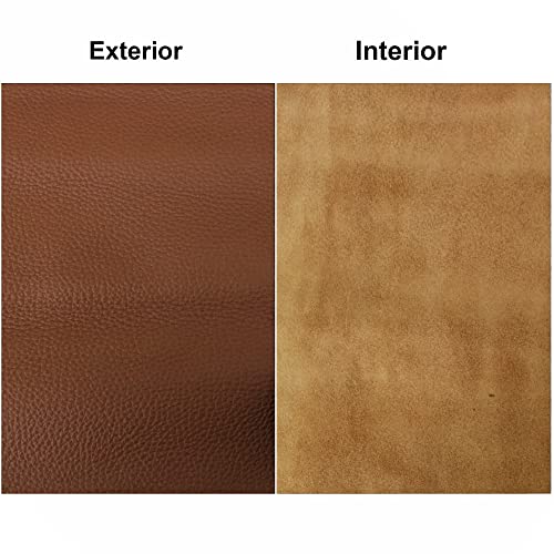Miniatura 2 de Jpstraps - Cuero Natural 100 Auténtico Producción Regular Para Marroquinería Y Confección Ideal Para Artesanos, Diseñadores, Manualidades, Bricolaje O Proyectos En Piel Marron, 25 Cm X 20 Cm